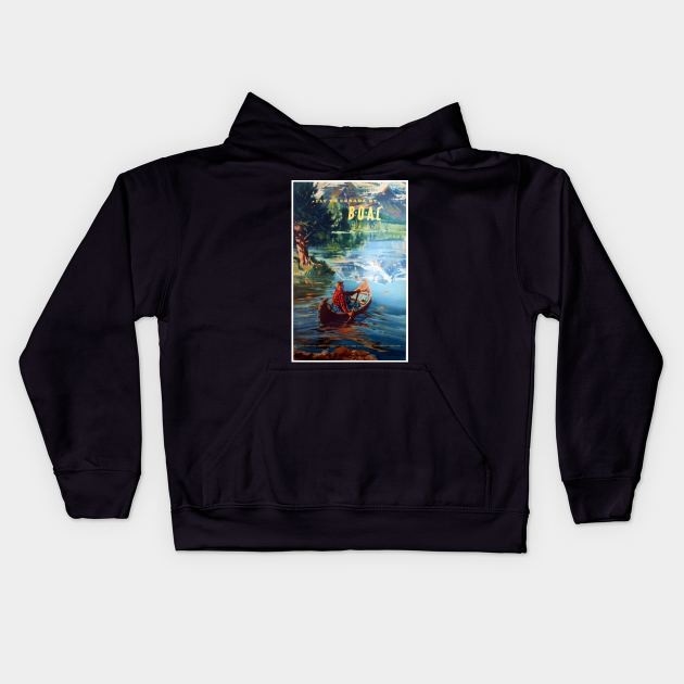 Canada by B.O.A.C - Vintage Travel Kids Hoodie by Culturio